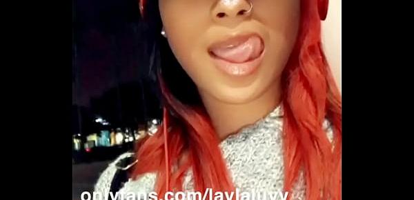  SEXY MODEL LAYLA LUVV WITH SUPER LONG TONGUE